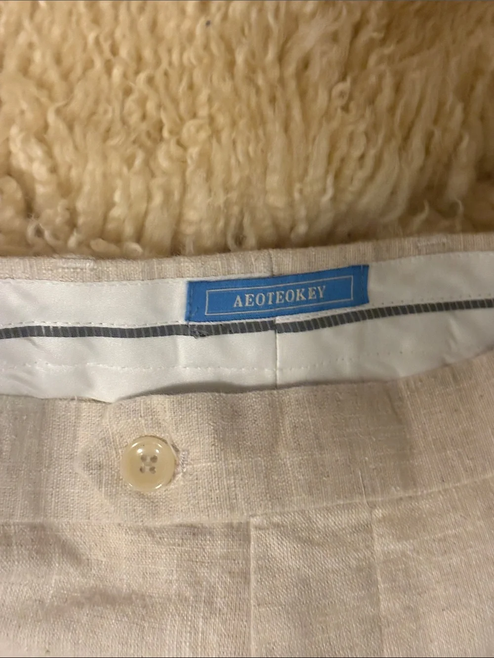 Aeoteokey Men’s Classic Cotton Linen Dress Pants 3XL 40”X 34” L